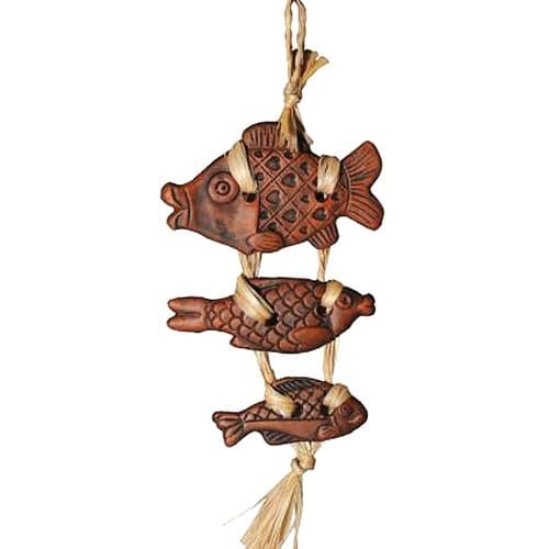 Three Bundled Fishes Clay Wall Decorations