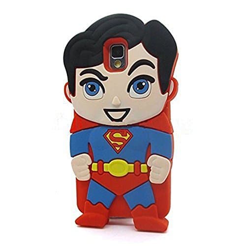 Note 4 Case,Galaxy Note 4 Case,Samsung Galaxy Note 4 Case,ATRAGE 3D Cartoon Superhero Superman Silicone Case for Samsung Galaxy Note 4
