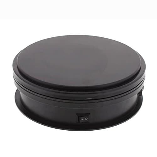 Albinar 6" Diameter 44 lb Max Capacity 360° Electric Rotating Turntable Display for Product, Models, Jewelry, Cake, Black