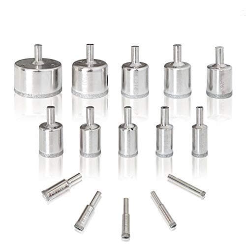 Diamond Drill Bits Set,Joylike 15pcs Tile Hole Saw 6-50mm Hollow Core Extractor Remover Tools for Tile Marble Glass Ceramic and Porcelain