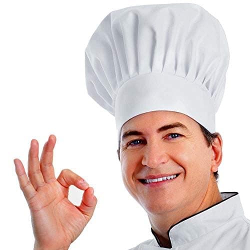 Chef Hat, Adult Premium Adjustable Elastic Baker Kitchen Cooking Chef Cap…