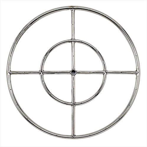 Stainless Steel Fire Pit Burner Ring (24" Diameter Double Burner)