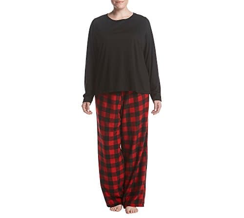 Relativity Plus Size Microfleece Pajama Set