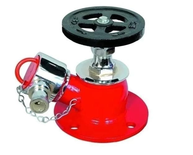 Agni Shield Fire Hydrant Valve 63mm Single Way Landing Valve SS Metal with Abs Cap and GI Chain