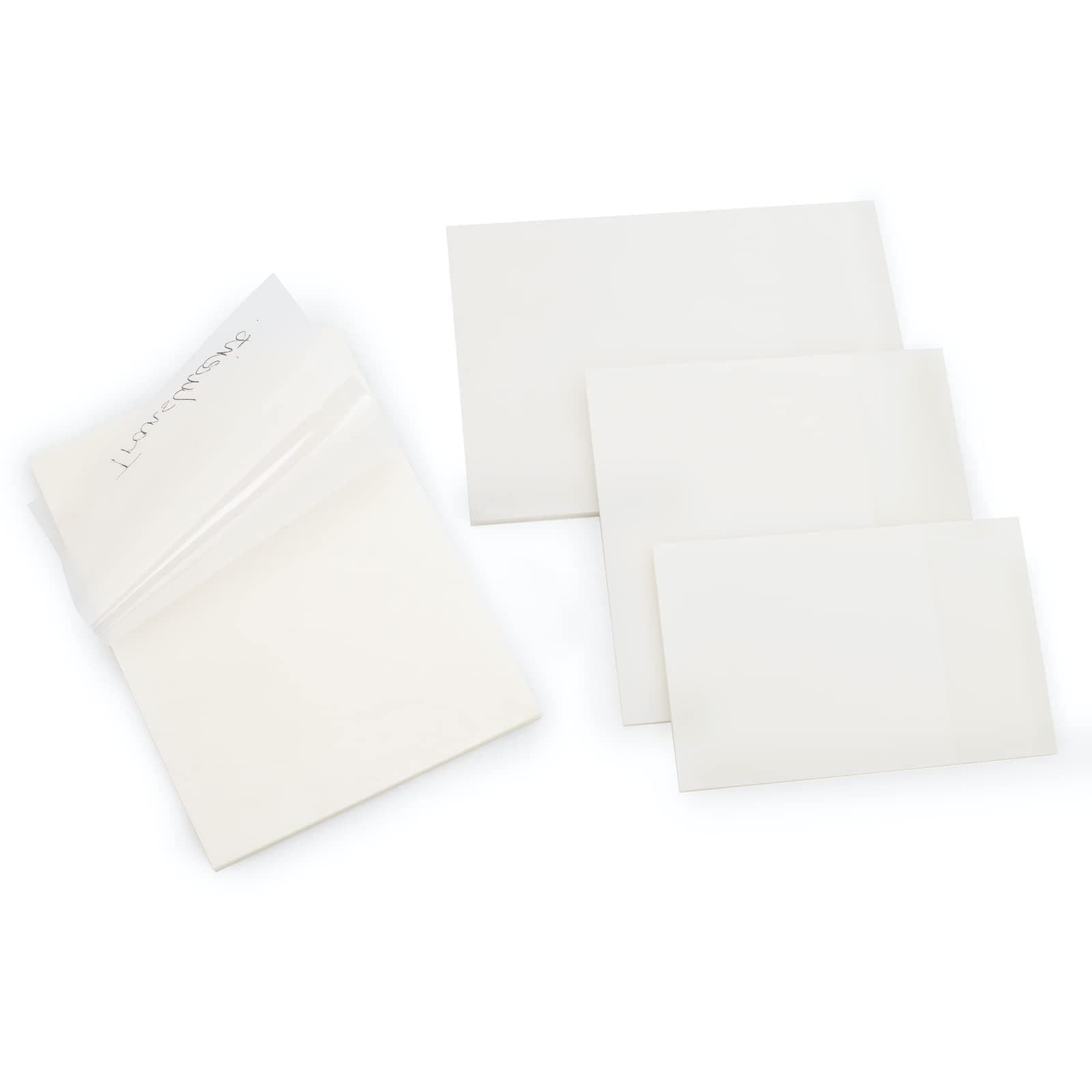 Transparent Sticky Notes White Set - 3 Size
