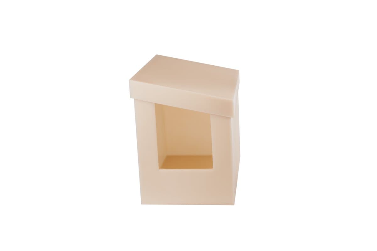 Kitangle Slope Style Modern Cat Litter Box, Cream
