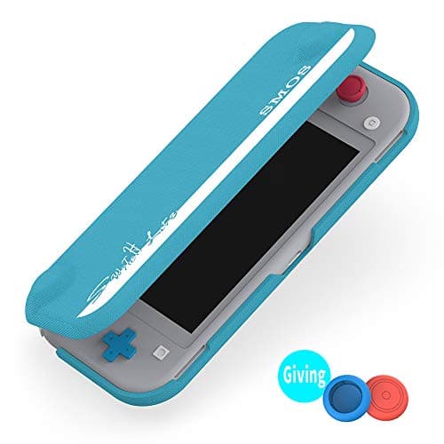 SMOS Switch Lite Flip-Cover Protective Case Ultra-Light and Ultra-Thin Design,Built-in Magnet enables Automatic Attraction (Ocean Blue)