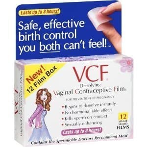 VCF Birth Control, 9 Single Sealed Films by Apothecus Pharmacuetical