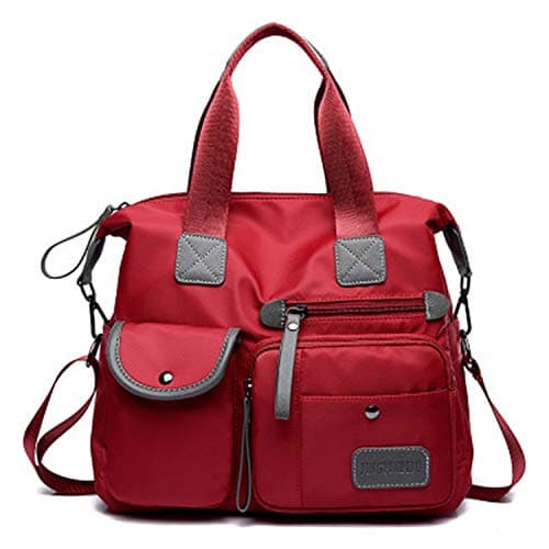 Nylon Multifunctional Mummy Diaper Bags (Red)