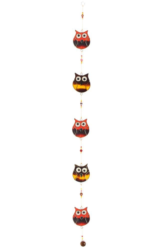 Something Different Wholesale String of 5 Owls Suncatcher