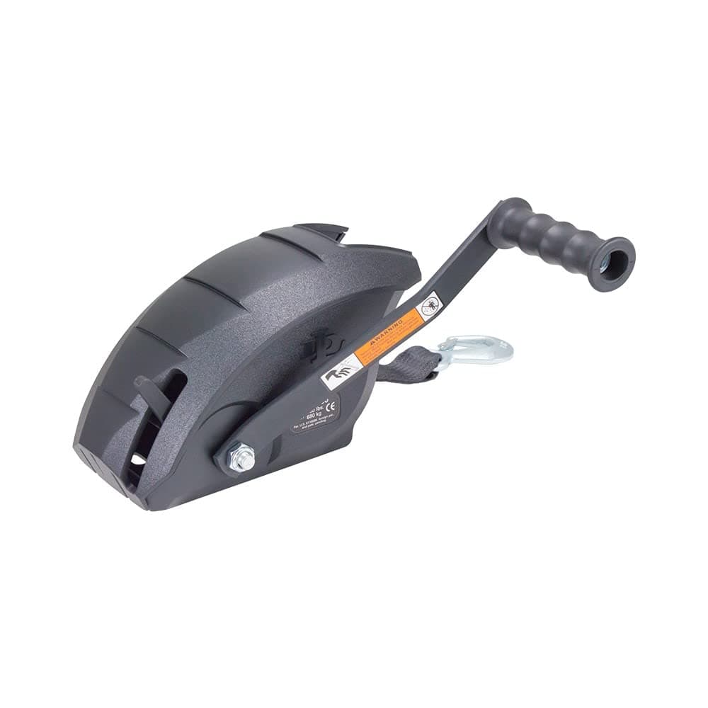 Dutton-Lainson Company - Pulling Winch (DLx1500FC) - Full Cover Rust Resistant Finish for Horizontal Pulling, Lifting and Heavy Equipment - 1500 lb Capacity, 9-1/2" Handle, 20ft Strap - Made in USA