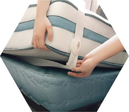 SheetLock Bed Sheet Fastener Set Premium Bed Sheet Holders To Keep Sheets Tight Sheet Straps Grippers For all bed types Best HIDDEN Bed Sheet Suspenders "LARGE" For Full, Queen, & King Bedding Sets