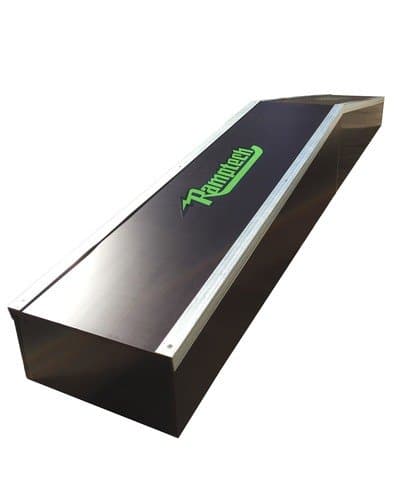 A-Frame Grind Box (8-16" Tall x 16" Wide) - Weatherproof, Heavy-Duty Indoor and Outdoor DIY Skateboard Grindbox Kit - Portable Box with Galvanized Steel Side Angles & HDO Wood Body