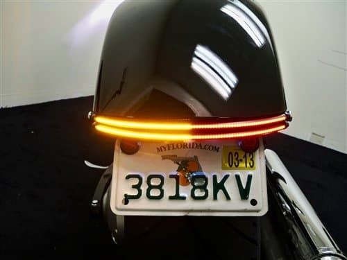 Double-Stack LED Fender Eliminator Running, Brake, and Turn Signal Kit with Tag Light and Bracket for Honda Fury (Smoked Lens)
