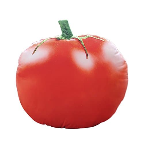 Funif Cute 3D Fruit Shape Throw Pillow Stuffed Plush Toys for Kids Doll Gift Back Cushion for Home Decoration Red Tomato 17.7" X 13.8"