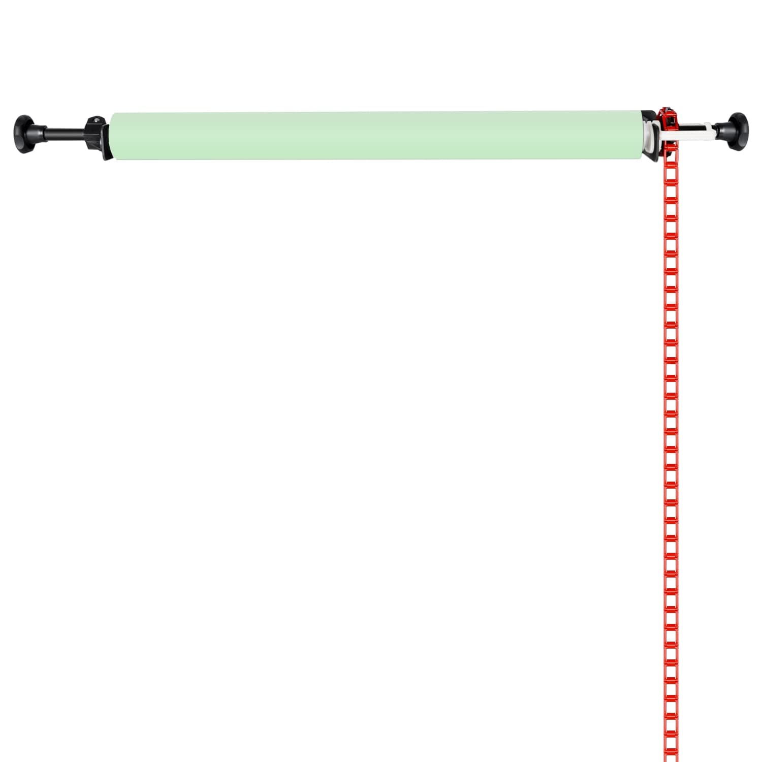 Photography Single Roller Wall Mounting Manual Background Support System with 2 x Single Hook, 2 x Expand Bar, 1 x Chain, Load Capacity: 22lb/10kg