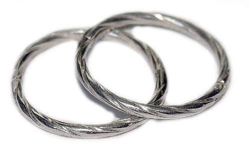 SOLID .925 STERLING SILVER HINGED HOOP EARRINGS 12mm TWIST, LEAD & NICKEL FREE!