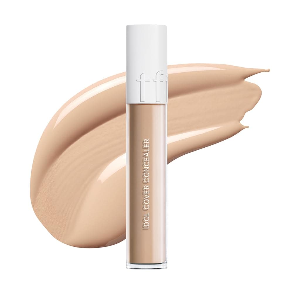 Idol Cover Concealer - Full Coverage, Lightweight, Sweat & Water Proof, Long-lasting, Lightweight, Conceales Dark Circles, Fine Lines, Redness, 0.22 Oz. (O02 Deep Beige, 0.22 Oz.)