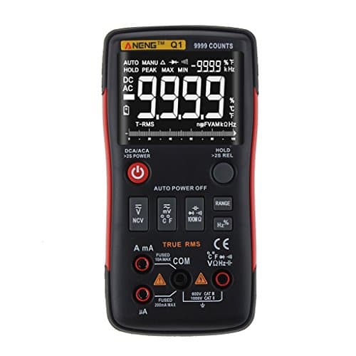 Numkuda Q1 True-RMS Digital Multimeter Auto Button 9999 Counts Analog Bar Graph Tester