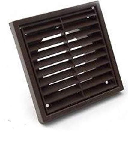Brown - Extractor Fan Wall Fixed Louvre Grill Grille Ventilation 4", 5", 6" (6" 150mm)