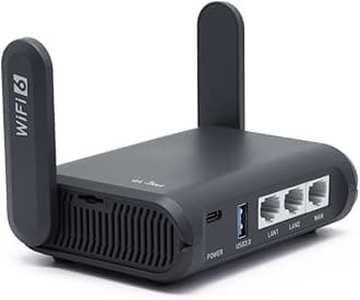 GL.iNet GL-AXT1800(Slate AX) WiFi Router WiFi6 Wireless LAN VPN Travel Dual-band 11 b/g/n/ac/ax 1201Mbps (5GHz) + 574Mbps (2.4GHz) OpenVPN & WireGuard Compatible Japanese Setup Screen