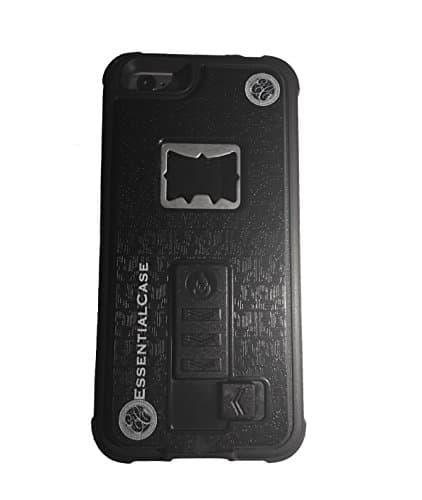 EssentialCase Phone Case, for iPhone 6/6s and 6+/6s+ Built-in Cigarette Lighter/Bottle Opener Case (Black 6+/6s+)