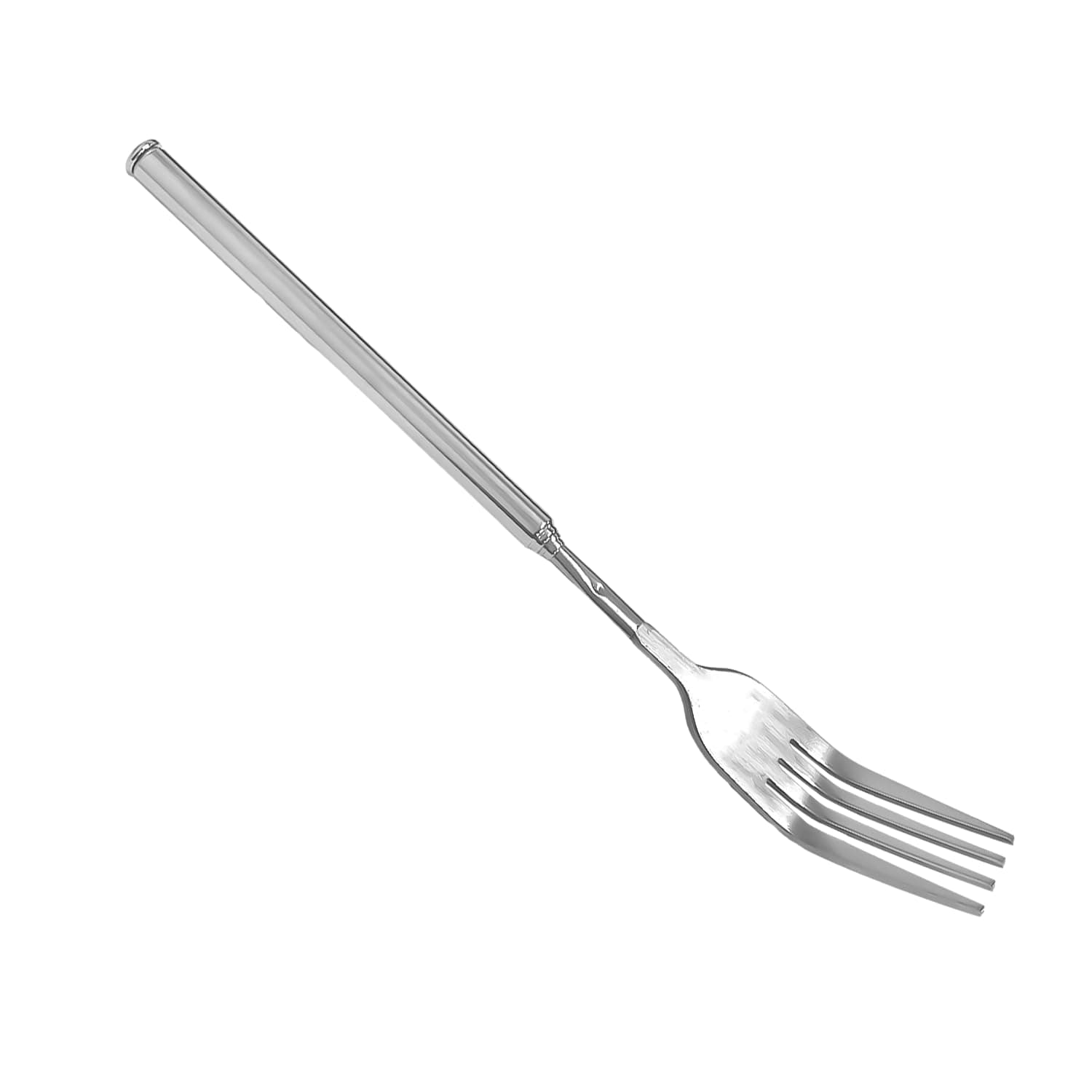 1 Telescopic Stainless Steel BBQ Fork, Multifunctional Retractable BBQ Fork, Kitchen Fork and Spoon Set, 8.7-25.43 Inches Retractable Fork, Suitable for Grilling, Family, Dinner