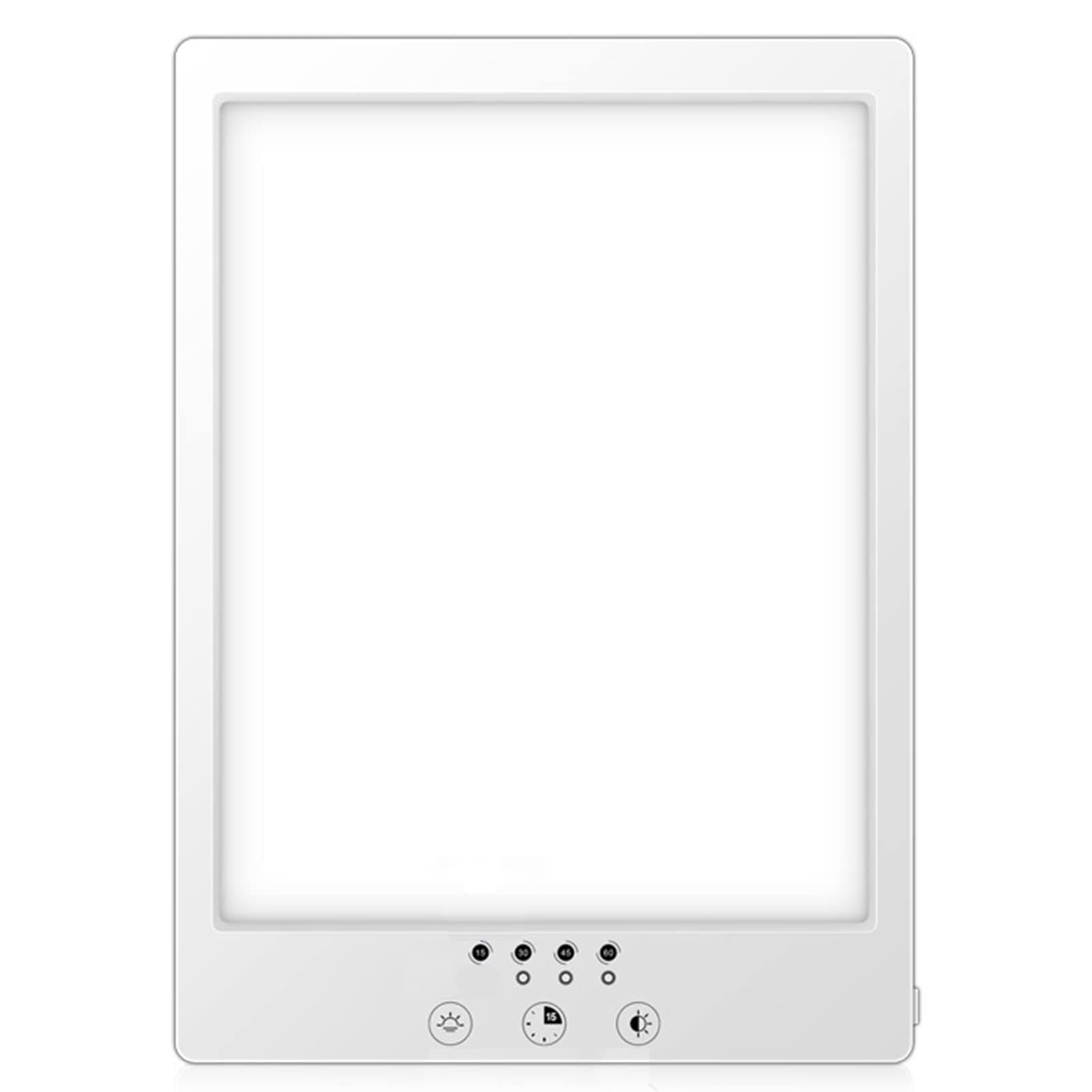 Light Therapy Lamp 10000 Lux Sad Light ​Box, Cool & Warm Light, 4 Timer Settings and 360°Rotatable Stand, for Home/Office/Travelling,White,33 * 20cm