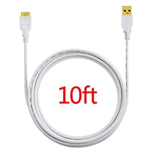 Getwow Samsung Galaxy S5 / Note 3 Ultra Long 3M / 10-Foot Superspeed USB 3.0 Charge and Data Sync Cable (2-Pack 10ft / 3m)