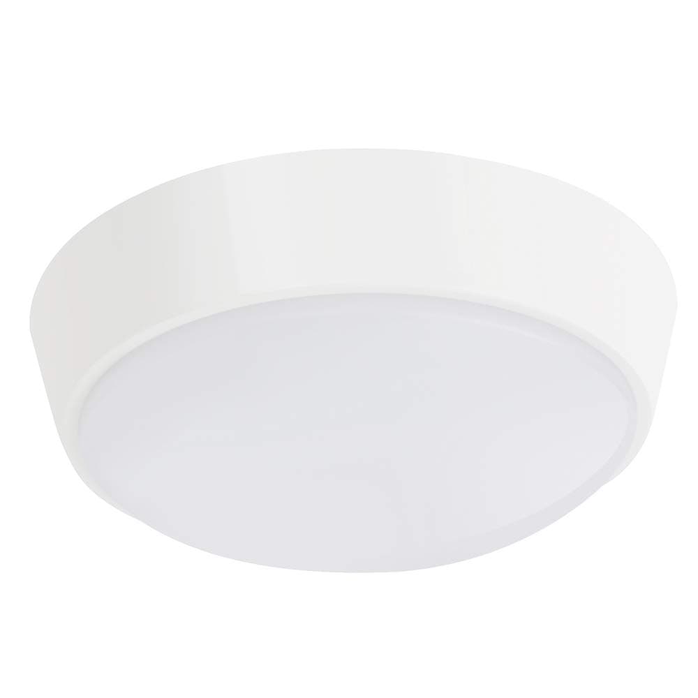 10W LED 4000K IP54 Round Circular Flush Wall ceiling Mounted Bulkhead Light Fitting for Indoor,Outdoor,Bathroom,Bath,Office,Kitchen,Hallway,Corridor,Utility,Garden,Garage,Shed,Workshop,Porch-White [Energy Class E]