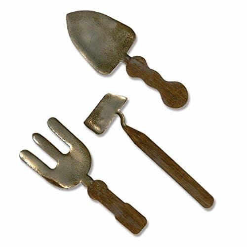 Sizzix Sizzlits Die Gardening Tools by Eileen Hull, Set of 3, Multi-Colour