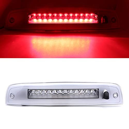 Henkeyi Center High Mount Brake Light 3rd Third Brake Stop Tail Light Lamp for Explorer/Mercury Mariner, Mercury Mountaineer 2008-2011 (Electroplating Housing Clear LEDs)