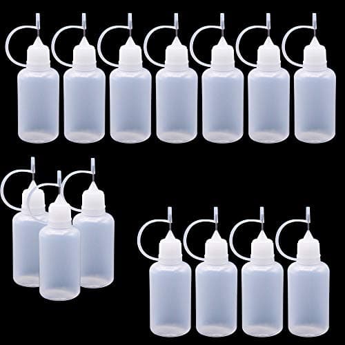 20 Pcs Needle Tip Glue Bottle Applicator DIY Quilling, Precision Tip Applicator Bottle Empty Applicator Glue Bottle for Paper Quilling DIY Craft, Acrylic Painting, 30ml /1 Ounce