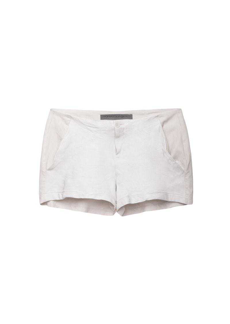 Raquel Allegra Ivory Leather Combo Shorts (0)