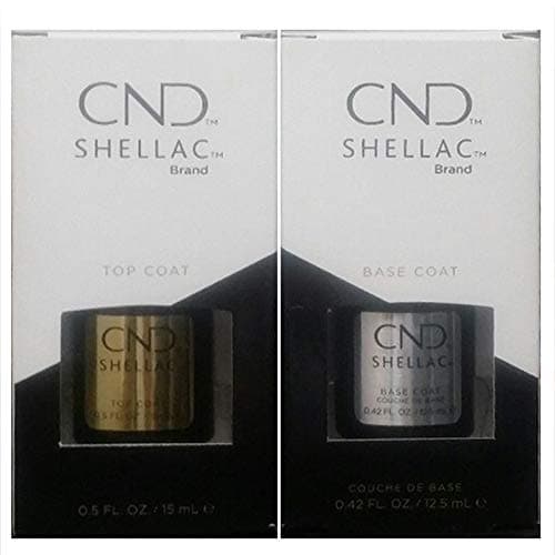 Shellac CND Powder Polish Top + Base Coat - 12.5ml Large Size UV3 Gel
