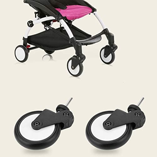 Baby Strollers Rubber Wheels Accessories Front Back Wheel Set for Yoya Vovo Wheel Kids Carriage Tools(1 Pair Front Wheel)
