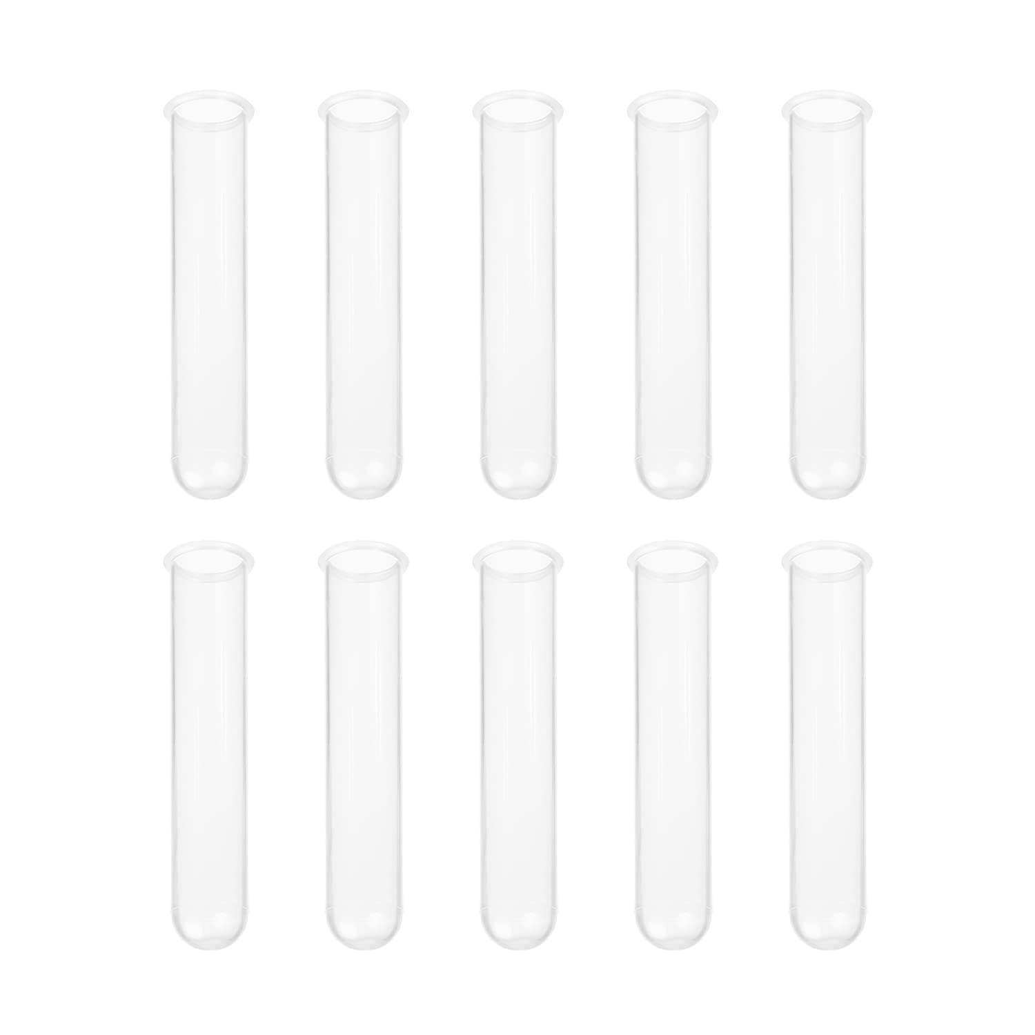Othmro 100 per Pack 20ml Plastic Centrifuge Tubes Round Bottom Socket, Conical Bottom, Clear, Storage Container for Beeds Yeast Specimen Sample Lab 100pcs