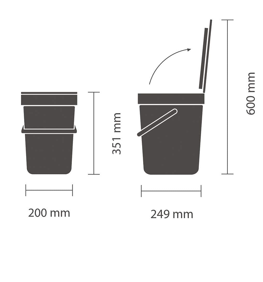 Brabantia 'Sort & Go' Waste Bin, Mint, 12 litre