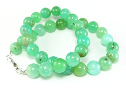 Gem Chrysoprase Necklace - 18" - 12mm Round Beads