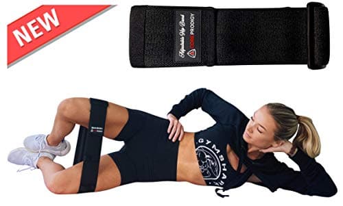 Core Prodigy Adjustable Cloth Resistance Bands for Squats, Legs, Hip Circles, Thigh and Butt - Thick and Heavy Non-Slip Elastic Fabric Exercise Booty Bands for Women's Glute Workout