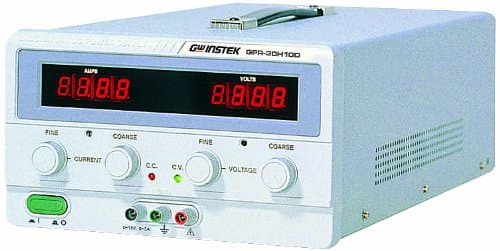 GW InstekGPR-11H30D Single Output Linear DC Power Supply with LED Display, 3 Output Amps, 110 Output Volts, 330 Output Watts