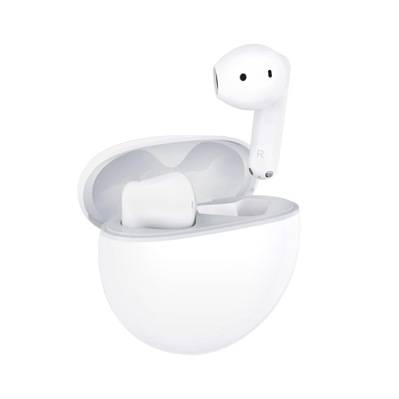 HONOR Choice X7e, 40 Hours Bluetooth 5.3 Earbuds, White with Semi-Open Active Noise Cancellation and 8 Hours Battery Life