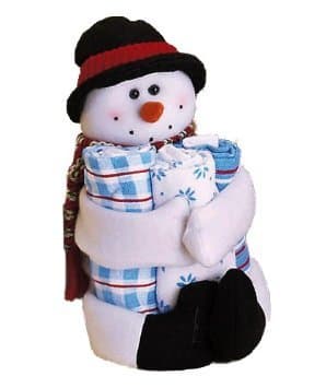 4 Pc Holiday Gift Towel Set-Snowman