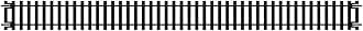 Hornby R601 OO Gauge Double Straight Track - Extra Track Pieces for Model Railway Sets, Model Train Track Pieces - Scale 1:76, Black