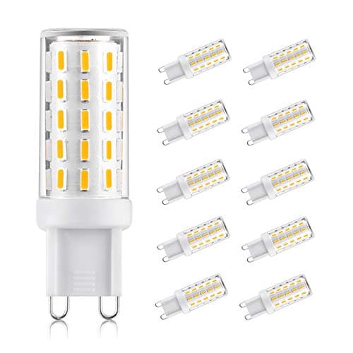 Ascher 10 pack G9 LED Bulbs , No Flicker, No Strobe, 3W, Equivalent to 40W Halogen Bulbs, 400LM, Warm White, AC 110-240V, Energy Saving Light Bulbs