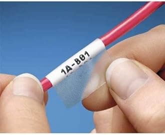 Panduit S050X075YAJ Laser/Inkjet Self-Laminated Label, Polyester, Clear/White (5,000-Pack)