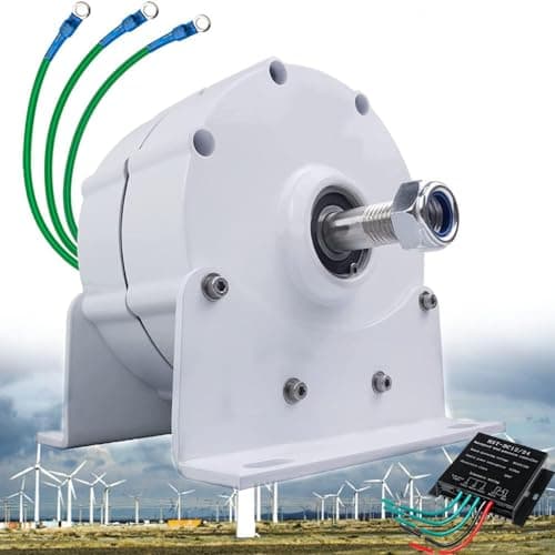 Gearless Permanent Magnet Generator 8000W - 12000W AC Alternator with Controller for Wind and Water Turbines, Low RPM 600R/Min