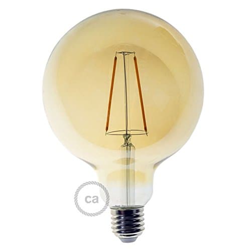 Creative-Cables CBL700134 LED Globe Light Bulb G125 Long Filament 4W E27 Decorative Vintage 2000K Multicoloured