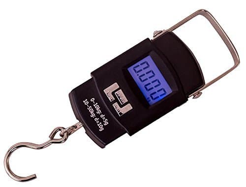 AMPPHY Electronic Scale Portable Hanging Hook Scale Postal Luggage Scale 50kg/10g Black