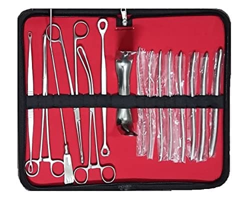 TRUBIOLOGY Premium Quality Dnc Set, D&C Instruments Kit (Set of 15 Pcs)